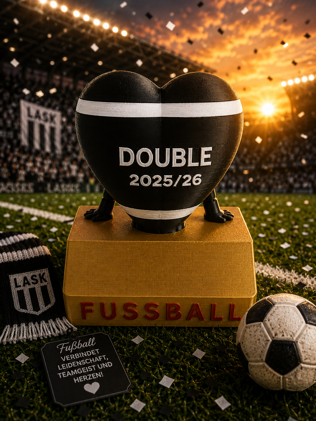 🖤🤍 LASK "DOUBLE 2025/26" Fan Heart