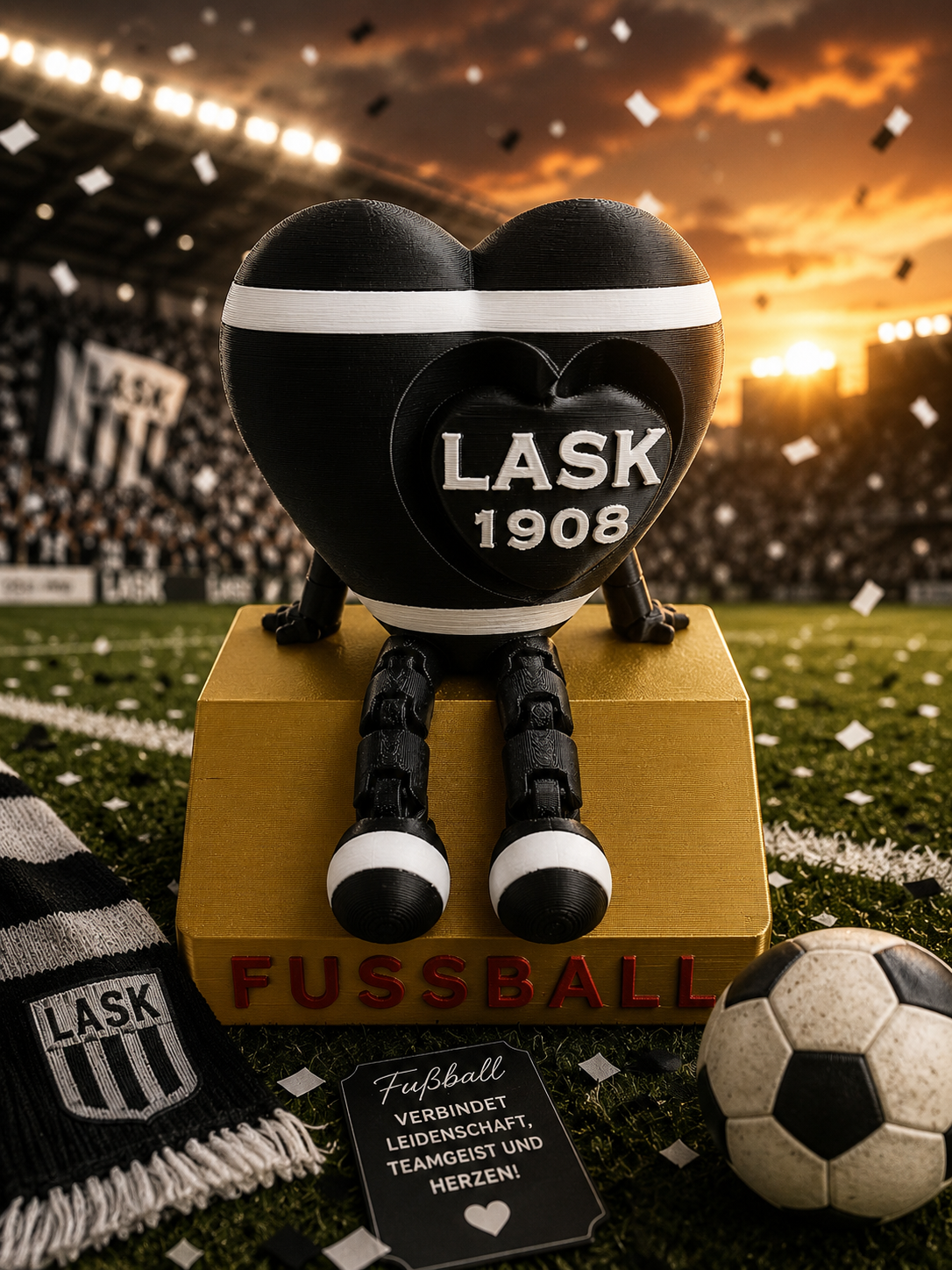 🖤🤍 LASK "DOUBLE 2025/26" Fan Heart