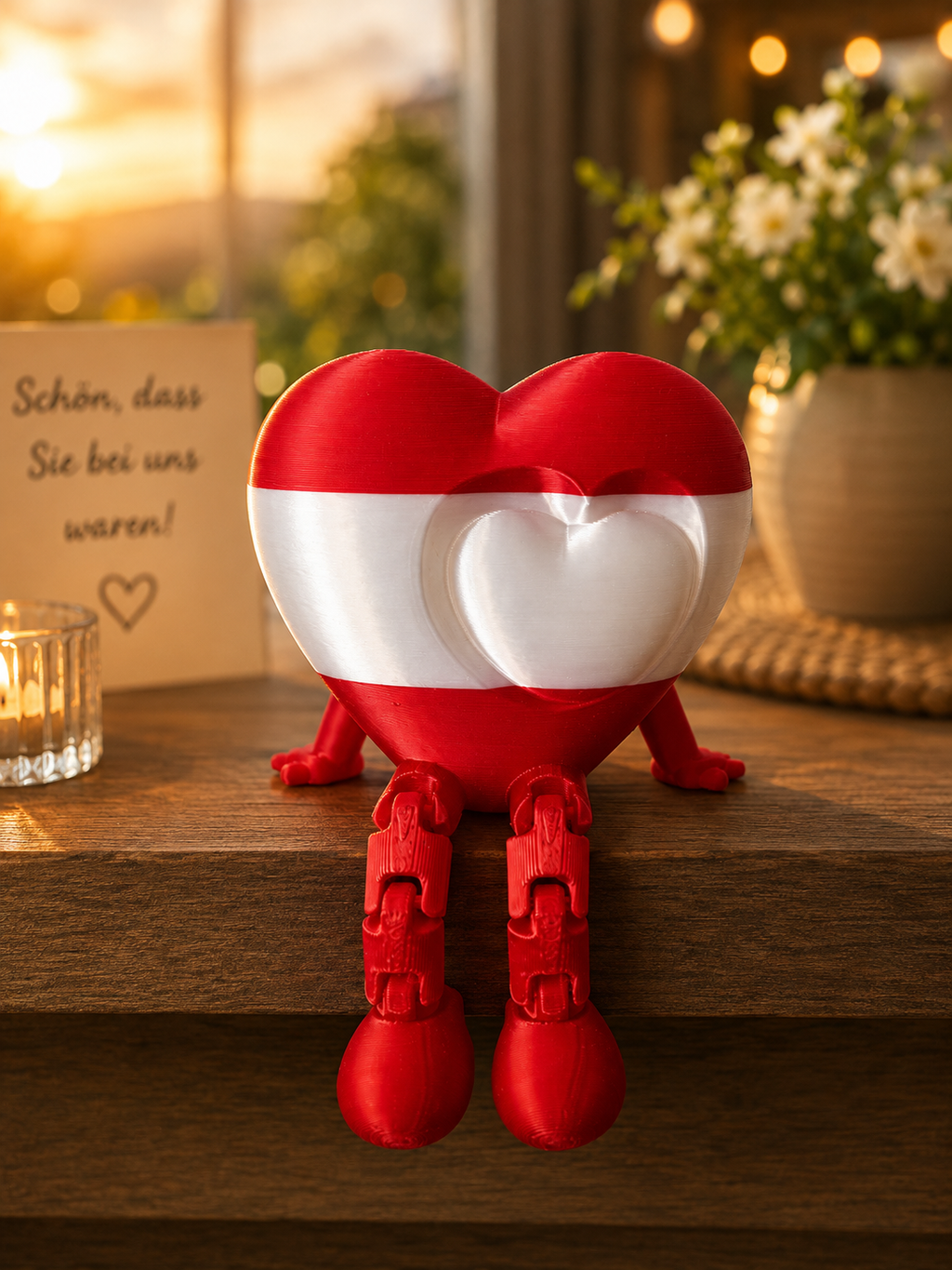 ❤️🤍❤️ Austria Heart with QR Code for HOTELS