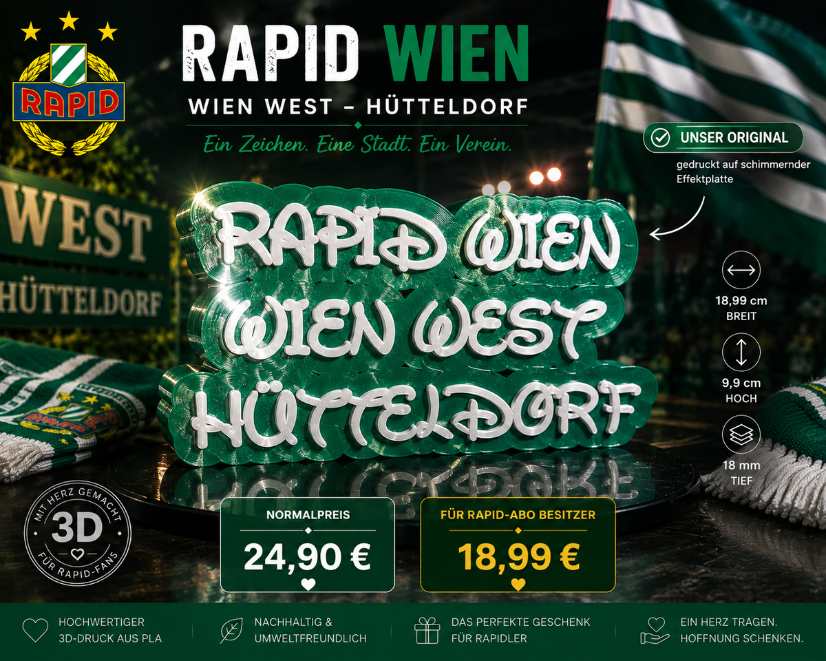 💚 SCR - RAPID WIEN – Wien West · Hütteldorf 🤍DEKO für SCR Fans