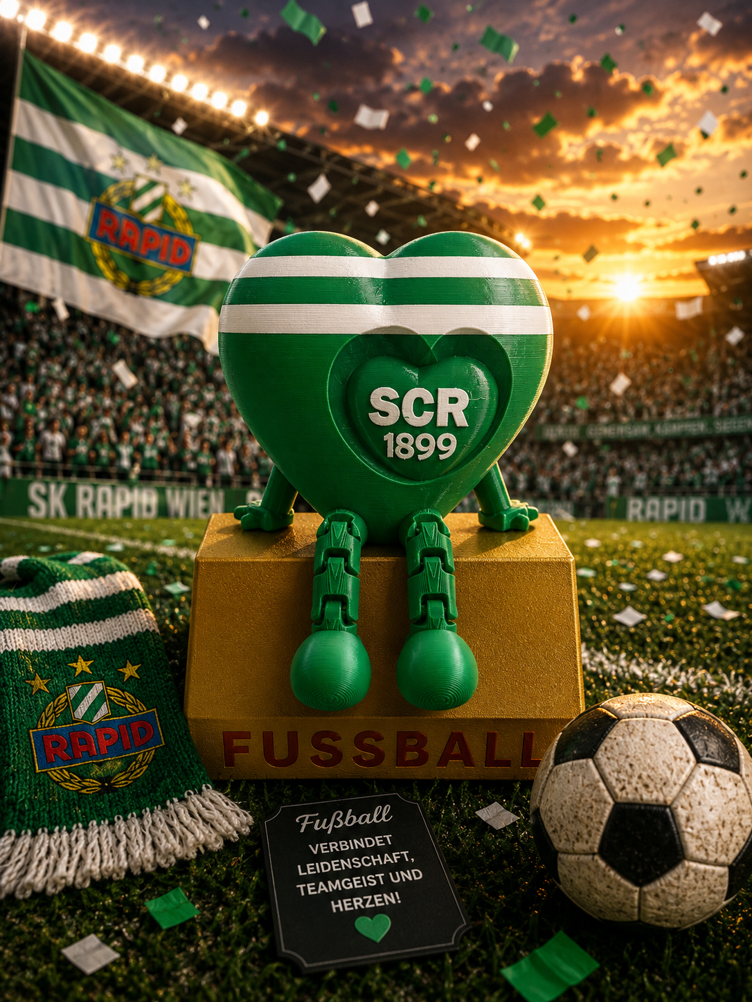 💚🤍 Cœur de supporter du SCR
